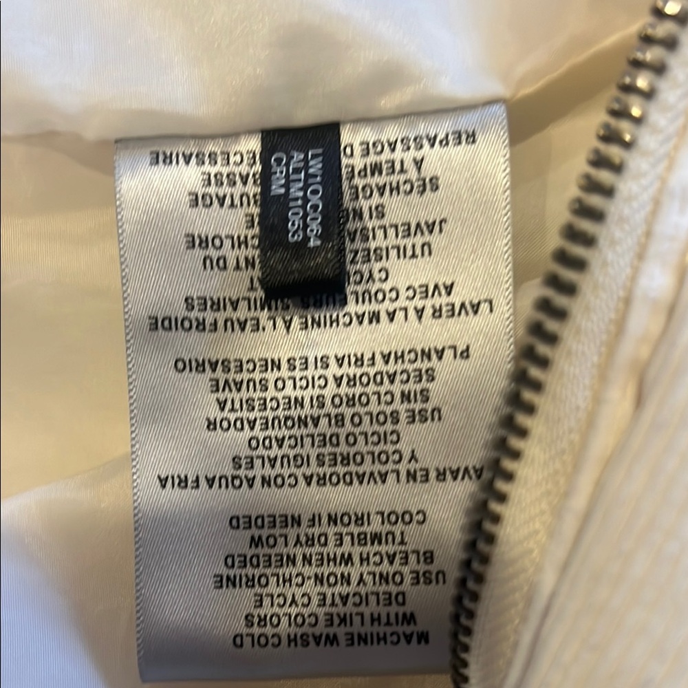 White Puffer Jacket XS Corduroy thickly lined - Picture 7 of 13